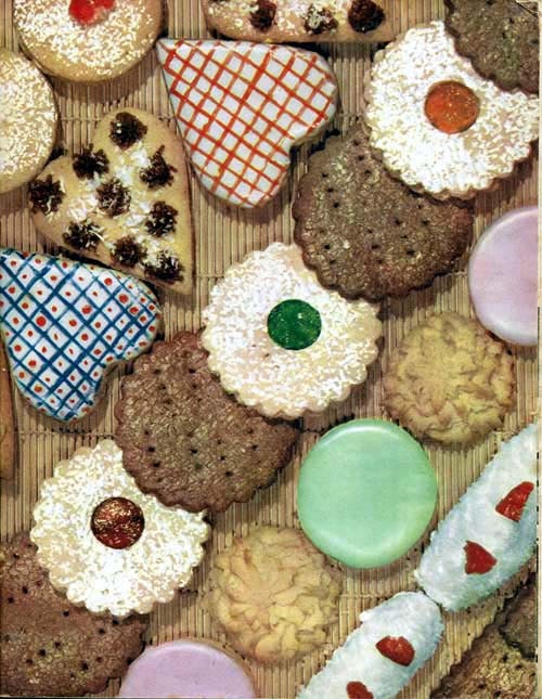 Cookies and Biscuts - a stunnung  Retro Vintage 1950s  Kitchen Color Photo Print