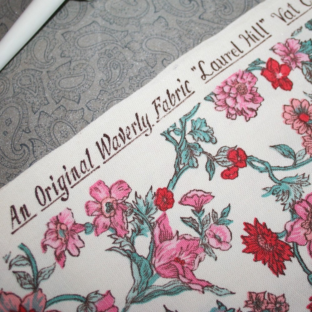 Wonderful Waverly Laurel Hill Vintage Fabric Remnants