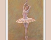 Prima Ballerina 8x10 Fine Art Print, Ballerina Decor, Kids, Baby, Nursery Decor, Girl FREE PERSONALIZATION