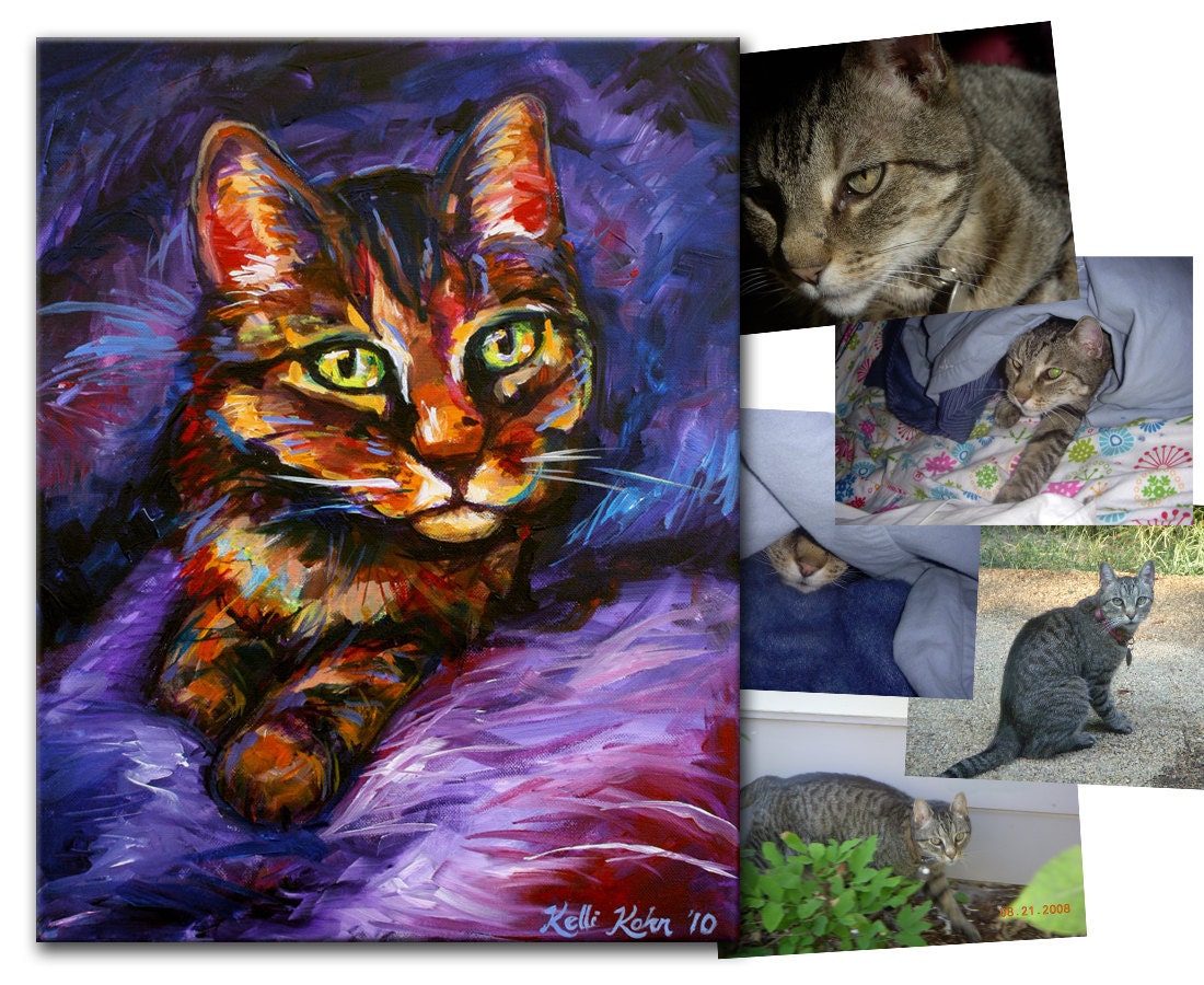 CUSTOM 14 x 18 Pet Portrait Painting