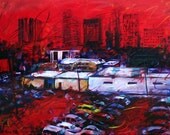 Scarlet Array - Original Acrylic Painting