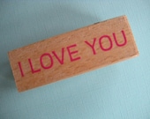 I Love You Valentine's Day Rubber Stamp
