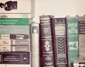 Book Photography - i luv books 9x9 Photograph - vintage library collection shabby chic pink mint print