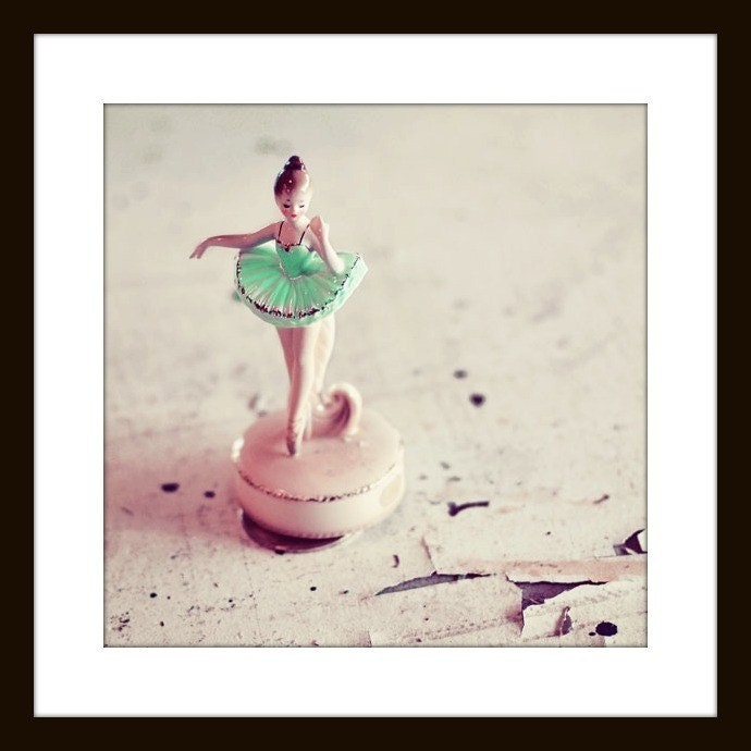 Ballerina - 5x5 Fine Art Photograph - Girls room nursery decor - simple classic minimal soft pink ballet print