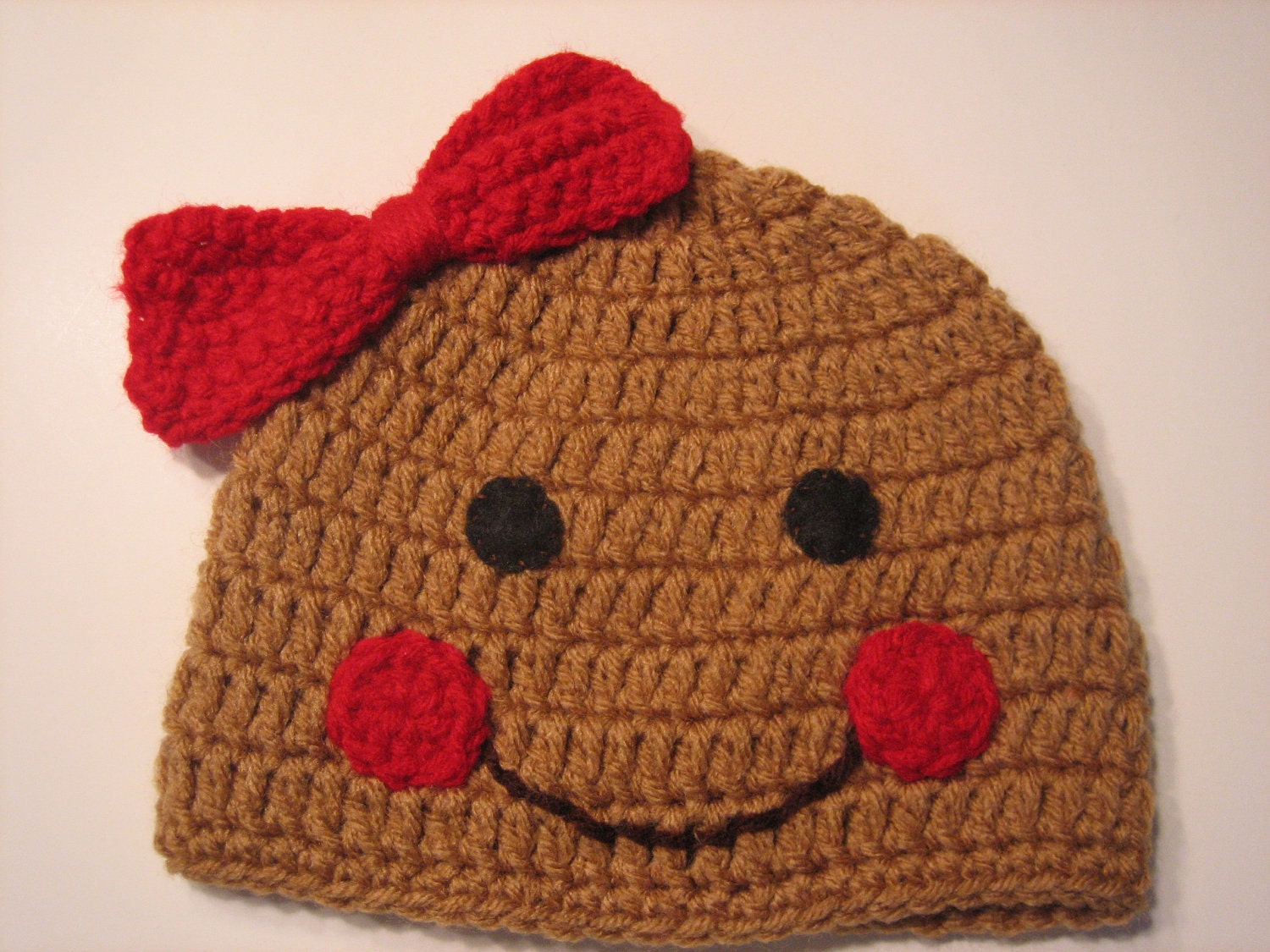 Gingerbread Girl Crochet Beanie for Little Sweetheart