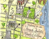 Watercolor Wedding Map Original Print (ONLY if previously purchased 400.00 Watercolor Map listing)