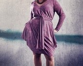 JIBRI Plus Size Print  Dawn Dress w Hip Detail