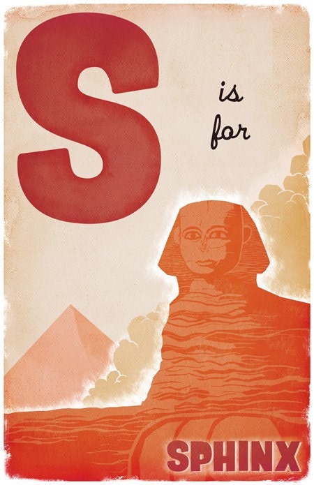 S is for Sphinx - 11x17