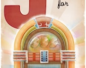 j is for Jukebox - 11x17