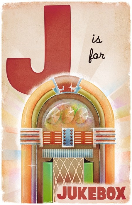 j is for Jukebox - 11x17