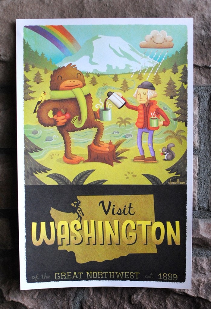 11x17 Washington State Tourism Print