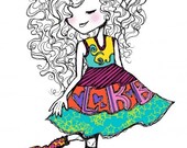 Custom Lil Fashionista Illustration
