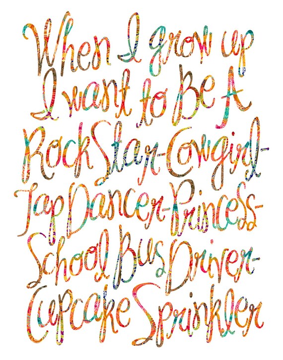 When I Grow Up....PRINT
