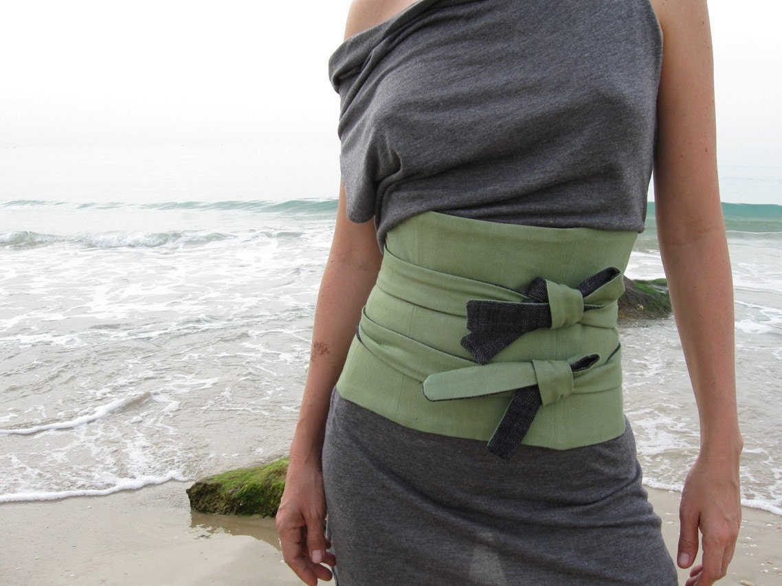OBI BELT new fabrics and colors - denim and cotton FREE SHIPPING