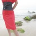 Corset Obi Belt Denim and Cotton