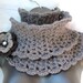 Crochet Scarf, Charcoal Grey Womens, Gifts for Her, Birthday Gifts, Holiday gifts, Fall, Handmade, SJE28