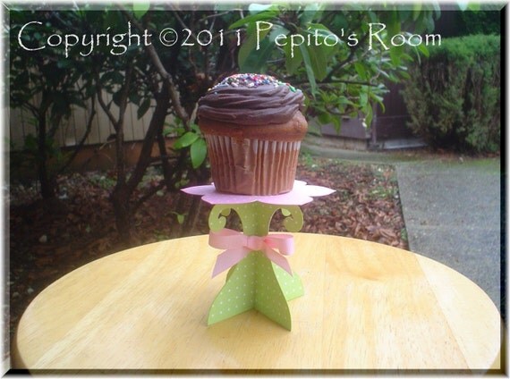 PRH03 Standing Sweets Holder Template SVG / No Ink Printable PDF - Cupcake stand - PR Il_570xn