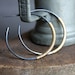 recycled oxidized silver and gold wire wrap medium hoop