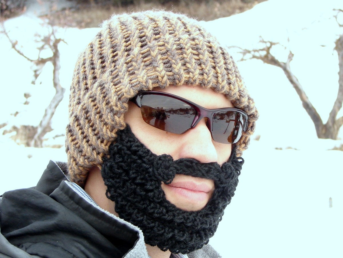 tan tweed bearded lumberjack hat