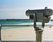 Observe - Telescope, Boardwalk, Beach, Ocean -Fine Art Film Photograph