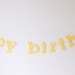 Happy Birthday garland - yellow