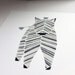 Zeek Zebra Illustration - Safari Collection, Nursery Art, Kids Wall Art - Free US Shipping