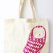 CLEARANCE: Owl Tote Bag - Screenprint Tote Bag Dark Pink