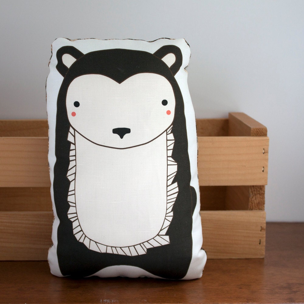 SALE: Handmade Bear Pillow, Bear Toy, Stuffed Animal, Baby Toy, Baby Bear Pillow