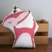 Reindeer Pillow in Pink