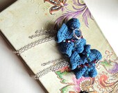 OOAK Crocheted Swarovski Crystal Sterling Silver Earrings - by timA - Ready to Ship