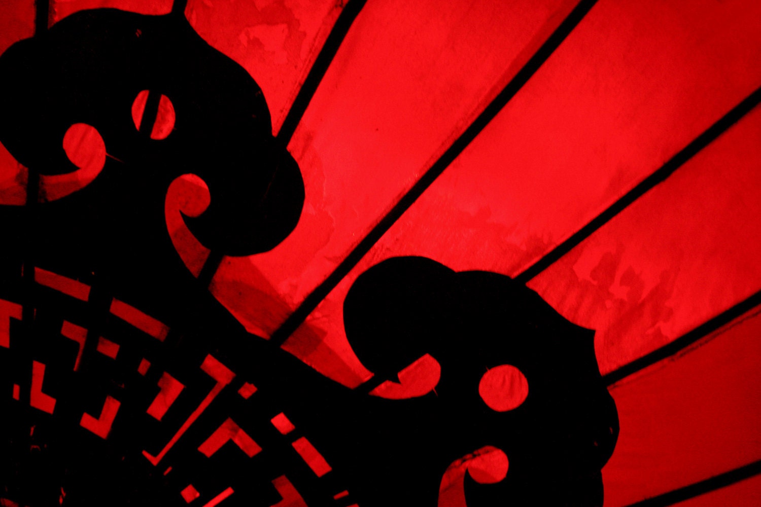 Photograph Abstract Cherry Red Chinese Lantern - 4x6
