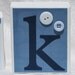 Nautical Baby Block Letters . Blue and White . Blake