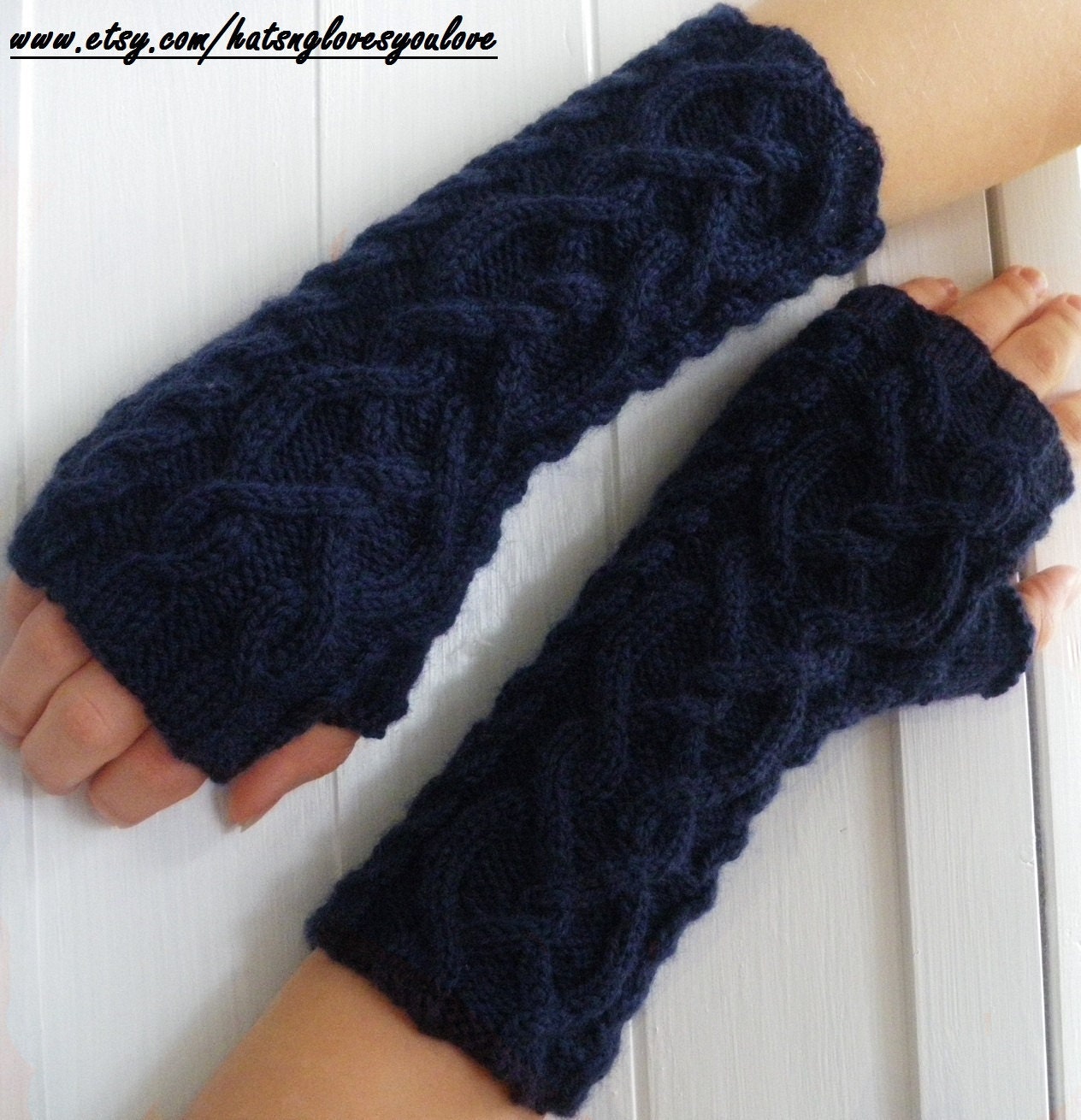 Blue Arm Warmers