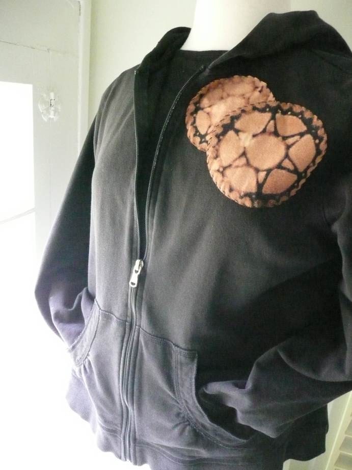 Black Zippered Hoodie-"RIDE"