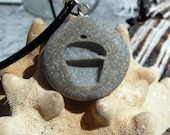Cupcake on Martha's Vineyard Beach Stone Pendant