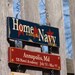 Home is Where the Military Sends Us - Sign With 2 lines of Text