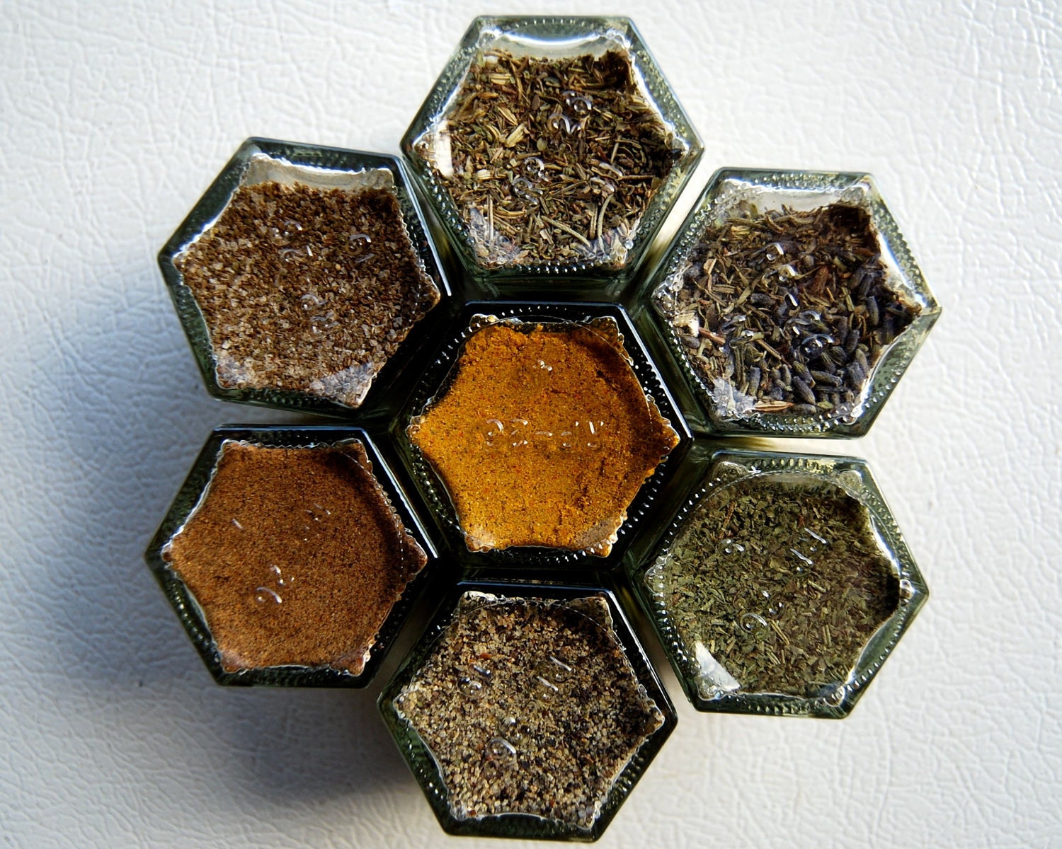 HERBIVORE Kit: 7 hand-STAMPED magnetic jars for ORGANIC vegetarians and vegans. Free Shipping on this Unique Gift.