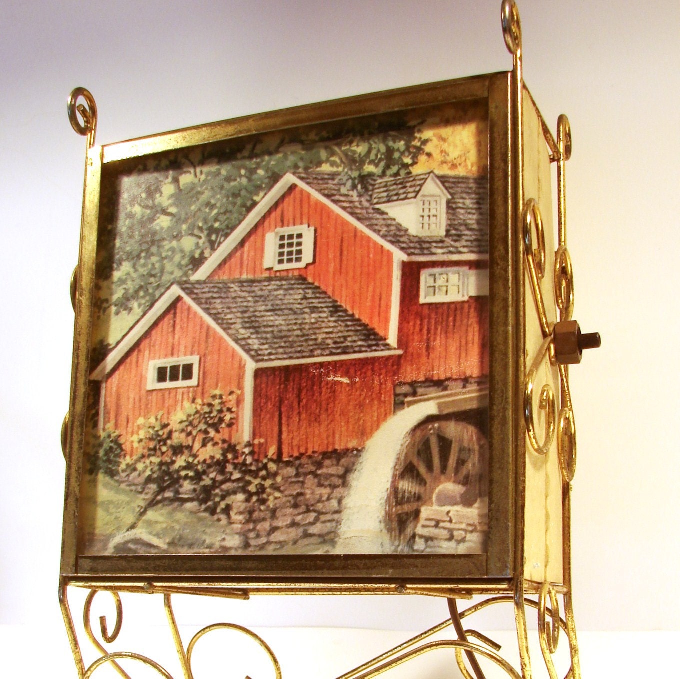 TV Lamp with Mill Scene