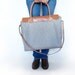 Weekender Tote in Blue and White Striped Ticking