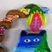 Cyber Monday Etsy - Fridge Magnet - Fat Cat Waterfall Garden Landscape