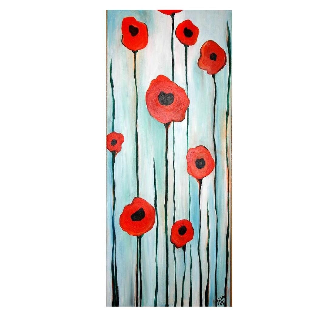 Abstract Poppies Commission by Kristen Dougherty