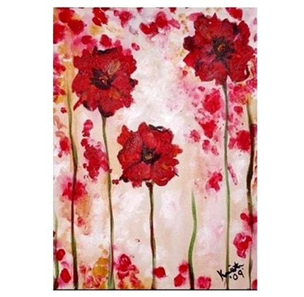 Abstract Red Poppies Commission by Kristen Dougherty