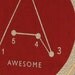 Awesome Typography Embroidery Hoop Art - Connect the Dots, Alphabet Puzzle, Geometric Screenprint - Red, Tan, Beige, Khaki (HAW1)