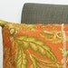 Fox Cotton Pillow Cover, Decorative Slip Cover, Autumn Sitting Fox Screenprint - Rust Orange, Toile Pattern Fabric (PCFX1)