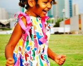 Childrens Pillowcase Dress - Pink Zoo Pals - sizes 6 months, 12 months, 18 months, 2t, 3t, 4t, 5t, 6t...by SunLoveShirts