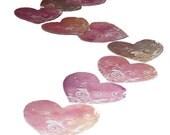 Handmade Hearts Pastel Set of 10