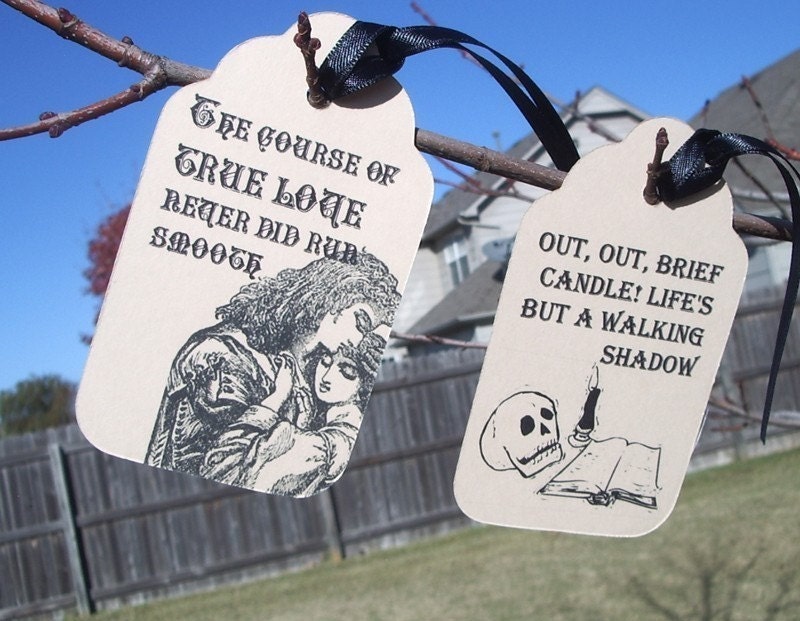 Shakespeare Tags Set of 6