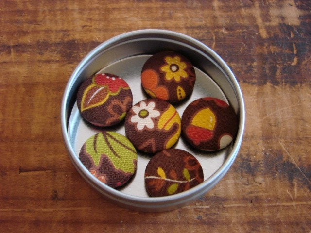 Chocolate Brown Fall Magnets