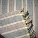 Cotton Yarn Rug, Handwoven - Pale Yellow w/ Green, Rust, Brown (Inv. ID 1-0480)