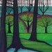 Art Print, 15 X 11 Pen and Ink Lithograph, Pointillism, Walk in the Park